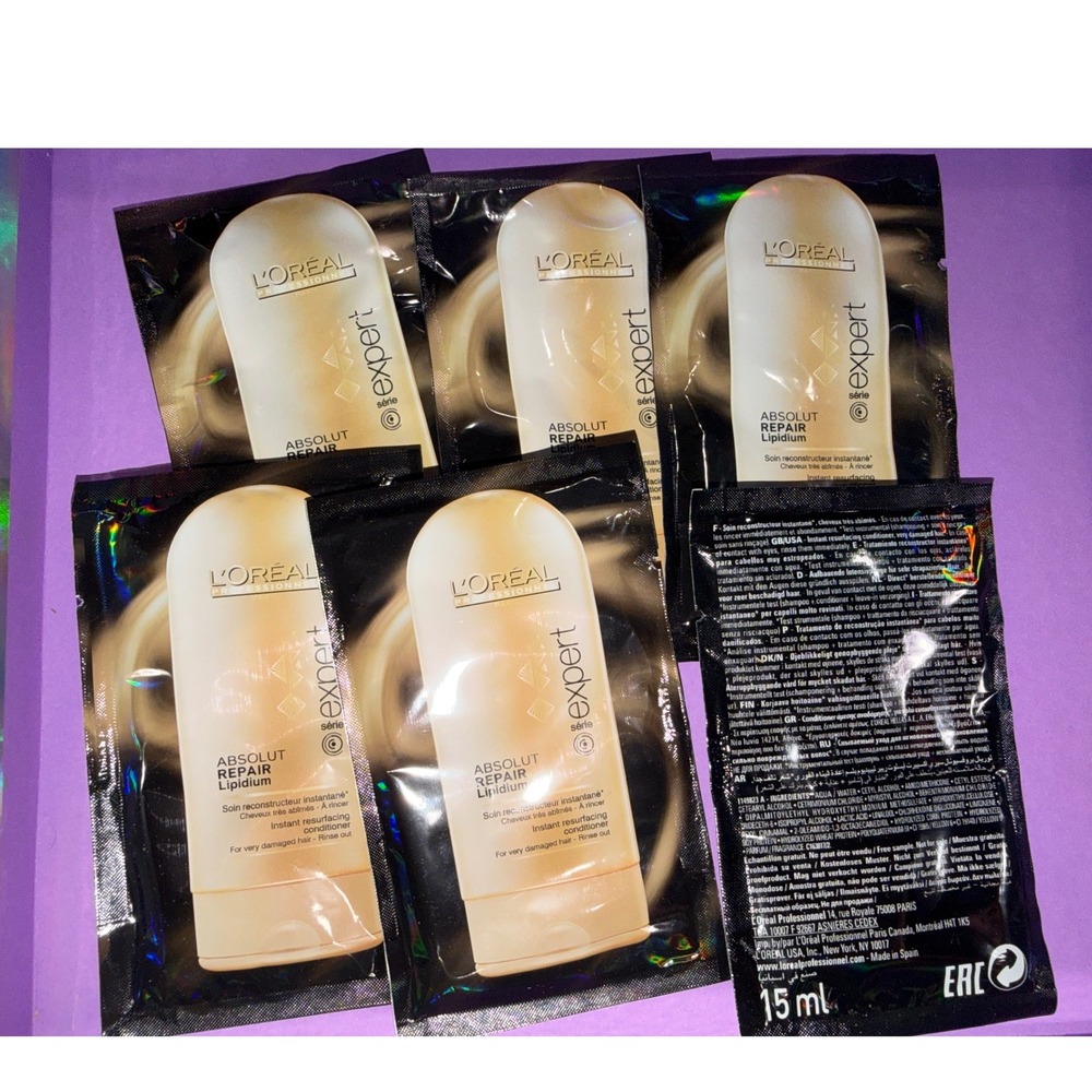 Loreal Professionnelā Conditioner Absolut Repair hair care Travel Packets 6ct